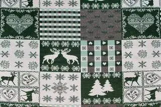 Dekorační látka patchwork stromy a vločky