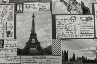 Dekorační a potahová látka černobílá