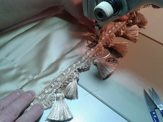 Šití - výroba římských rolet - Handmade