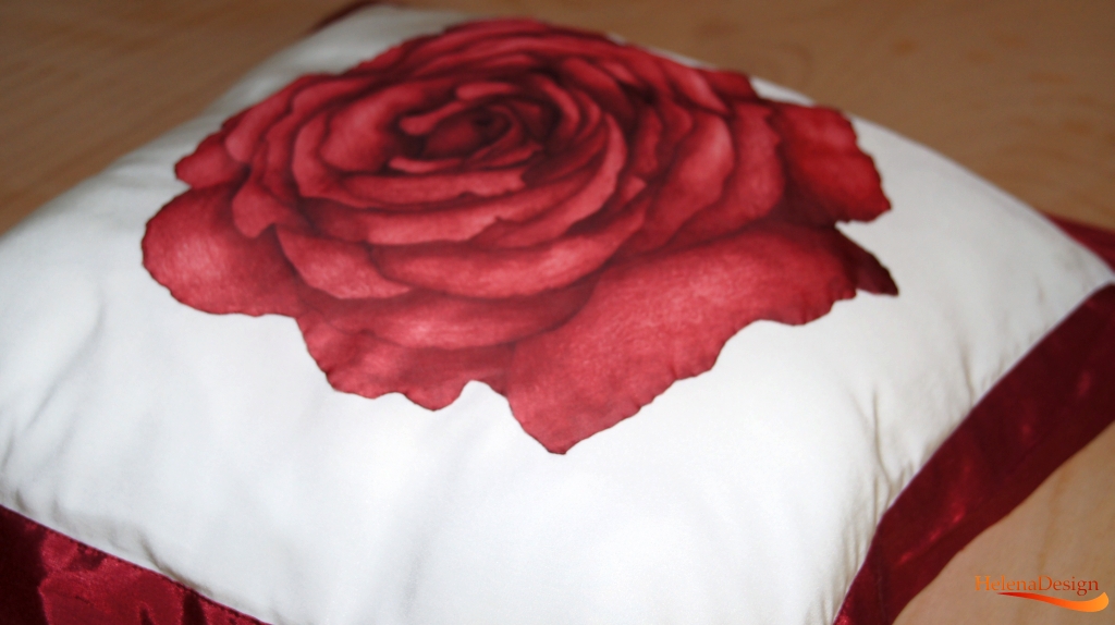 Dekorativní polštář s lemem 45x45 cm růže