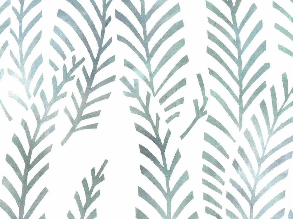 Neprůhledná látka s potiskem kapradí